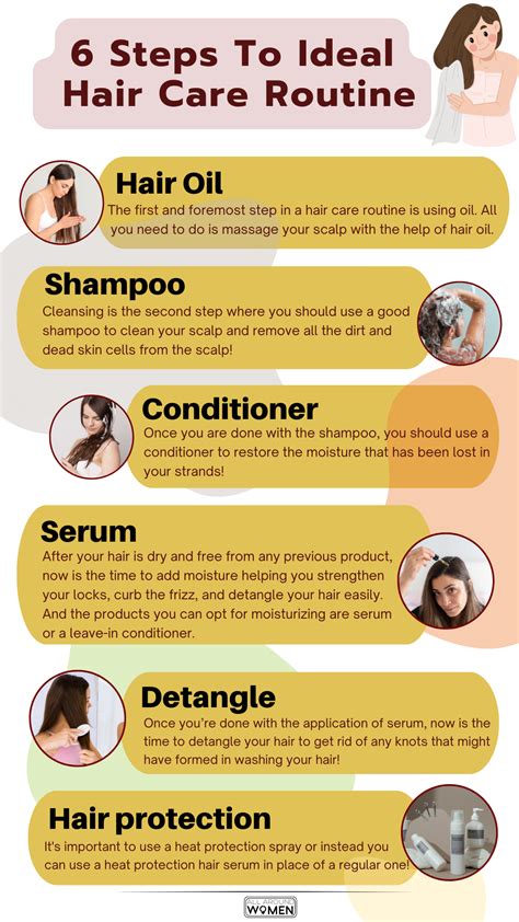 Steps To Ideal Hair Care Routine Hair Care Routine Hair Care Tips Natural Face Skin Care