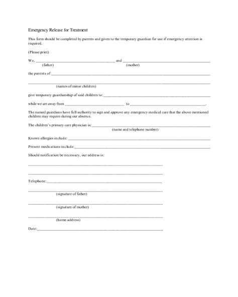 2022 Emergency Medical Form Fillable Printable Pdf Forms Handypdf Images