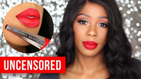 Fenty Stunna Liquid Lipstick In Uncensored Woc Review Youtube