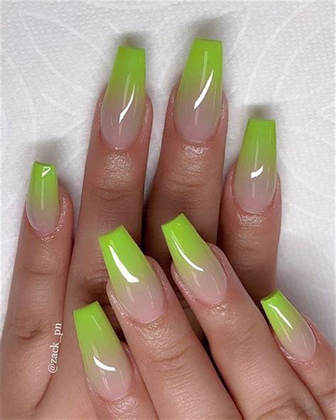 56 Trendy Ombre Nail Art Designs In 2020 Green Nails Green Nail