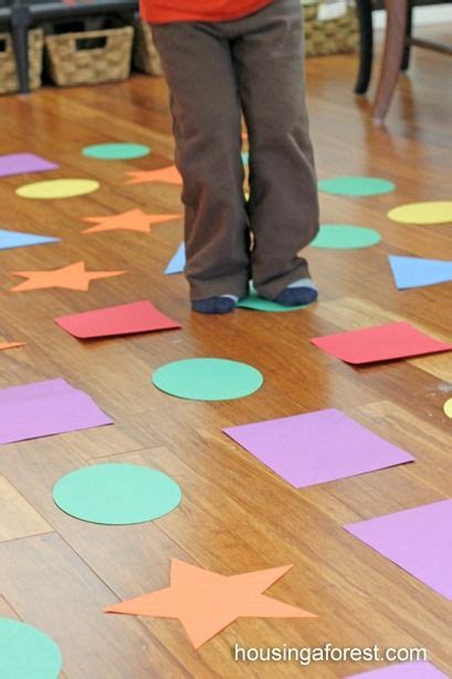 Shape Hopscotch Indoor Games For Kids Atividades De Aprendizagem