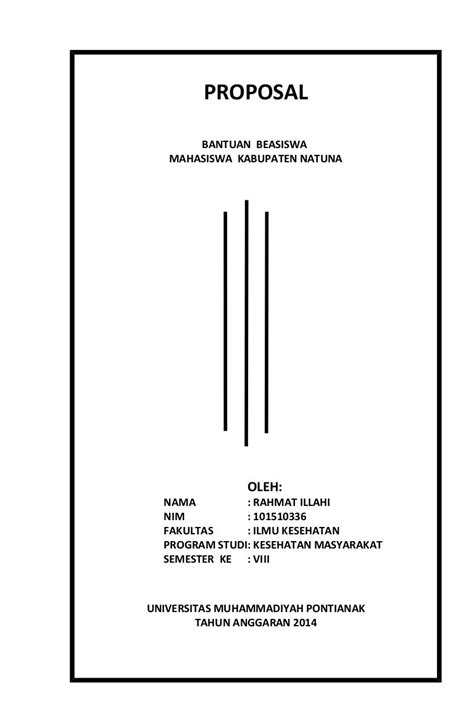 Sampul Depan Proposal – Gambaran