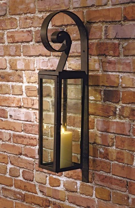 Home decorators collection antiqued wood candle hanging or tabletop lantern with beaded trim (set of 2) (21) model# m180388/1q2xx. Scroll Candle Sconce | Outdoor candle sconce, Lantern ...