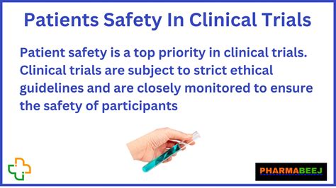 Patient Safety In Clinical Trials Pharmabeej