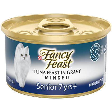 Fancy Feast High Protein Senior Gravy Wet Cat Food Tuna Feast Minced
