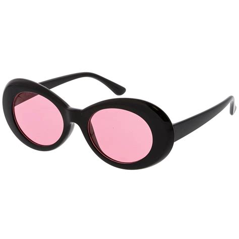 retro 90 s fashion clout oval round pantone lens sunglasses zerouv