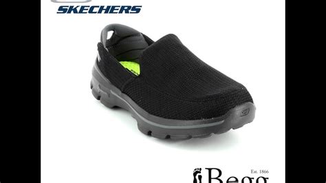 Skechers Mens Go Walk 3 53980 Bbk Black Trainers Youtube