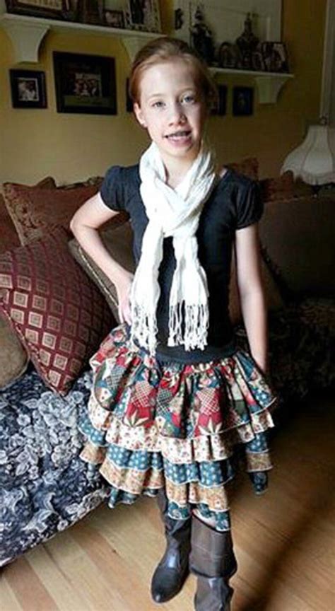 Stacys Tween Sassy Ruffle Skirt Pdf Pattern Sizes 78 To Etsy