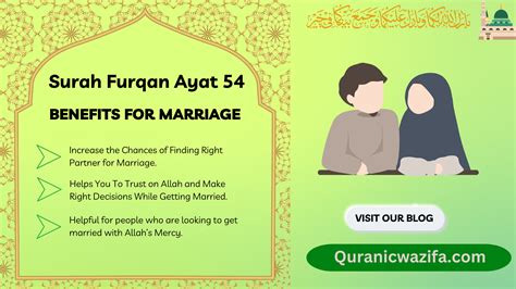 Surah Furqan Ayat 54 Benefits For Marriage Quranic Wazifa