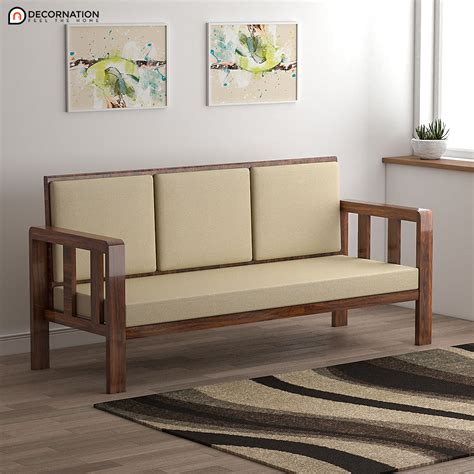 When furnishing your living room you should first and foremost think about the right sofa that will set the overall feel of the room. Rijeka Wooden 3 Seater Sofa - Brown - Decornation