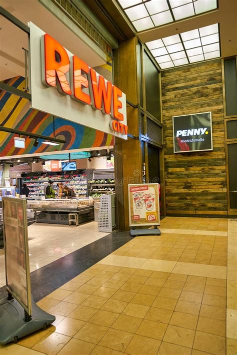 Entrance To Rewe City Supermarket Editorial Photography Image Of