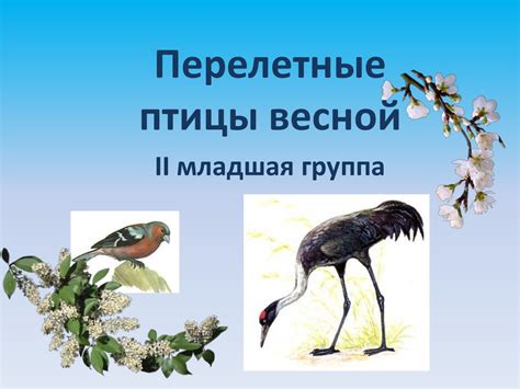 Перелетные птицы весной - презентация онлайн