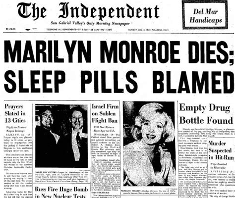 The Death Of A Star Actress Marilyn Monroe Dies From An Overdose 1962 Click Americana