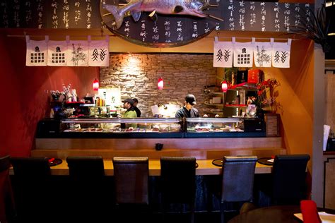 haruno s sushi bar and grill in springfield has an impressive dining room and bar of sleek