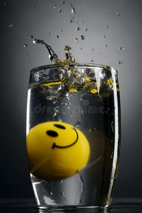 Splash A Smiley Face Splashing Into The Glass Of Water Sponsored