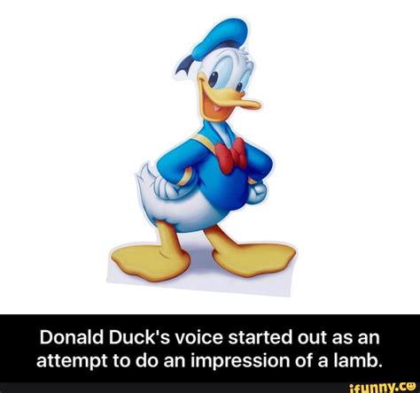 Donald Ducks Voice Started Out As An Attempt To Do An Impression Of A