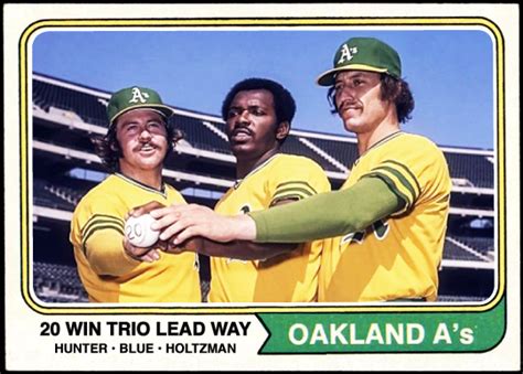 When Topps Had Base Balls 1974 Special The Oakland A S 20 Win Trio