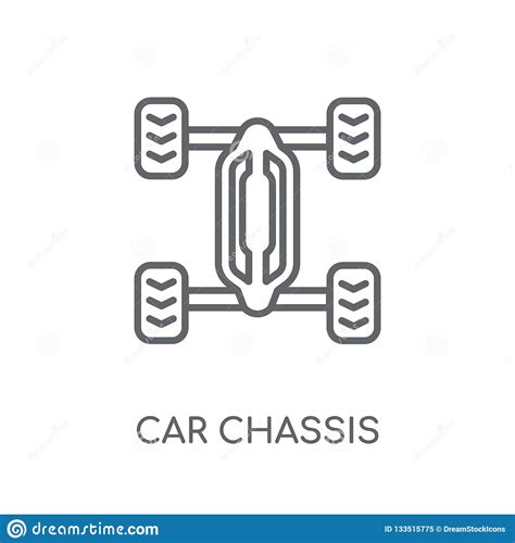 Car Chassis Linear Icon Modern Outline Car Chassis Logo Concept Stock Vector Illustration Of