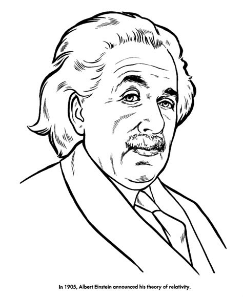 Albert Einstein Coloring Page Coloring Pages