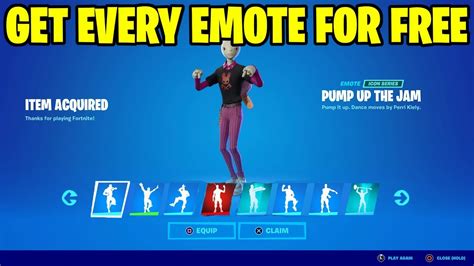 How To Get All Fortnite Emotes For Free In Fortnite Free Emotes
