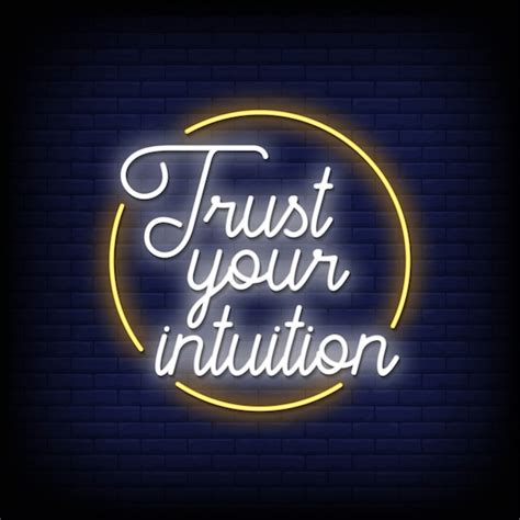 Premium Vector Trust Your Intuition Neon Signs Style Text