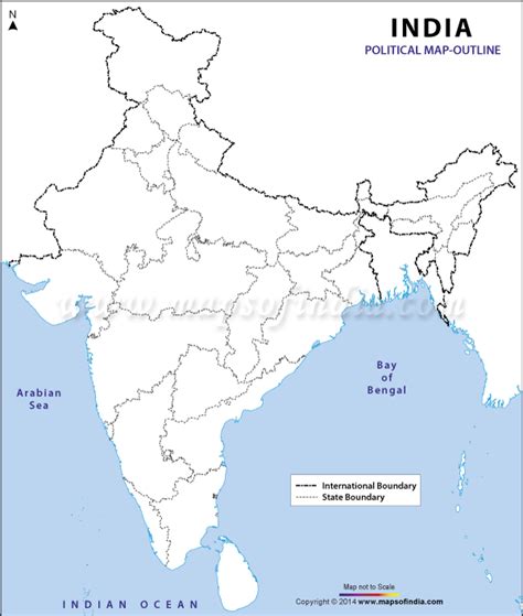 Download India Political Map Outline Png Image With No Background