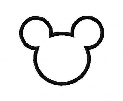 Mickey mouse silhouette applique design instant download | Mickey mouse