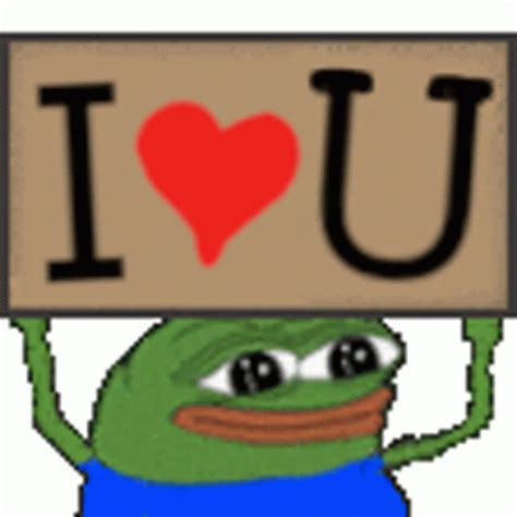 Pepe Frog Sticker Pepe Frog I Love You Discover Share Gifs Frog Meme Happy I Love