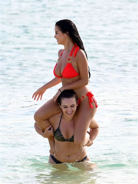 Demi Rose Mawby And Alexandra Cane In Bikinis At A Beach In Cape Verde