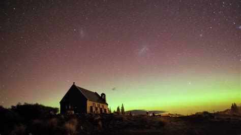 Aurora Australis And The Church Of The Good Shepherd