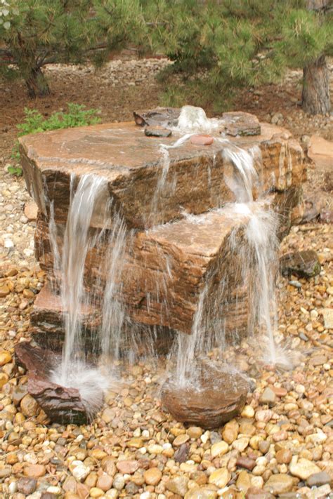 Core Drilled Sandstone Water Feature Pondless Backyard Water Fountains