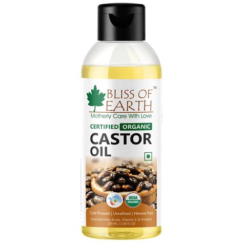 Buy Pure Castor Oil Certified Organic Castor Oil Bliss Of Earth