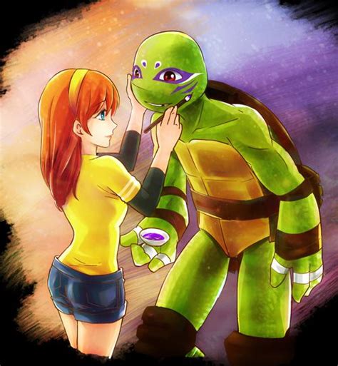 Donnie And April By Ice Mei On Deviantart Tortugas Ninjas Adolescentes Mutantes Tortugas