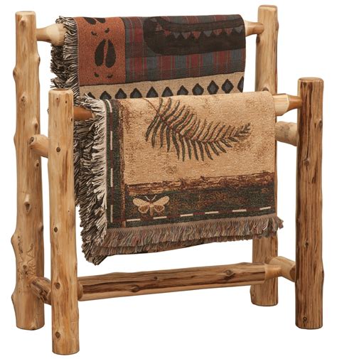It is possible to do blanket racks yourself. Hand Peeled Cedar Log Quilt Rack - The Log Furniture Store