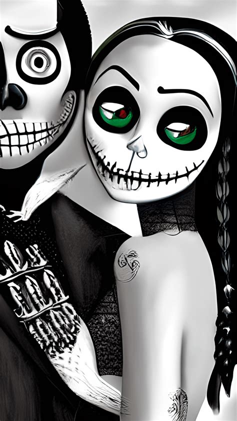 Jack Skeleton And Sally A Tim Burton Love Story · Creative Fabrica