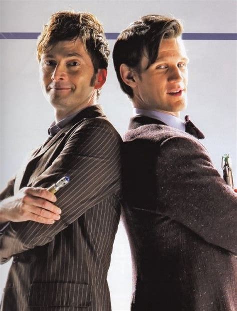 The Tenth Doctor And The Eleventh Doctor David Tennant And Matt Smith Matt Smith Doctor Who