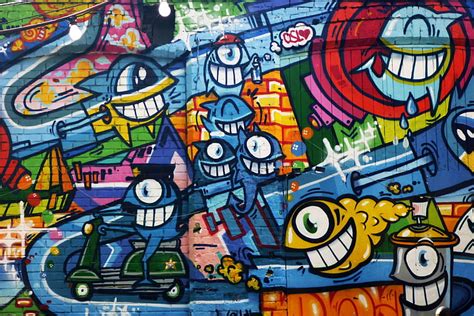 Multicolored Graffiti Piece Graffiti Wall Texture Hd Wallpaper