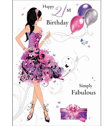 Lovely 21st Birthday Ecard 9 Happy Birthday