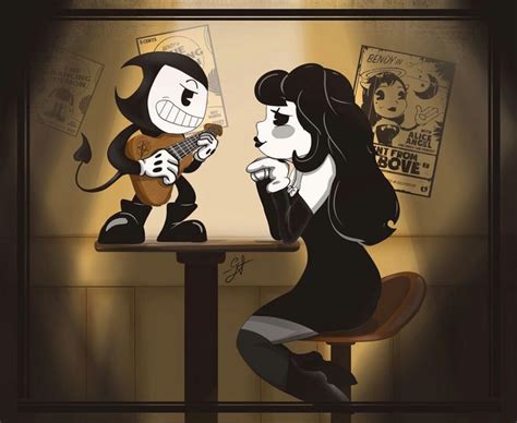 I Ship It Bendy And The Ink Machine Alice Angel Happy Late Birthday