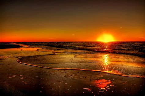 Free photo: Beautiful Sunset - Beach, Eve, Evening - Free Download - Jooinn