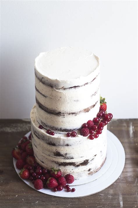 Semi Naked Chocolate Red Berries Cake