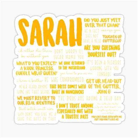 Sarah Outer Banks Quotes Sticker For Sale By Mutualletters Redbubble