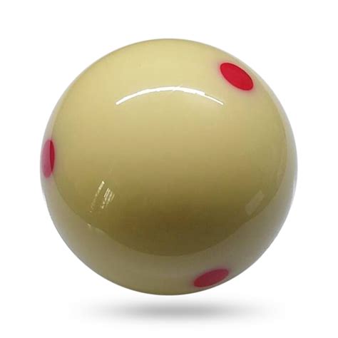 1 Pcs White Cue Ball 572mm Billiard Ball 6 Red Dot Pool Cue Training