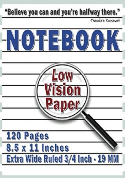 Download Free Pdf Low Vision Notebook Extra Wide Ruled Low Vision