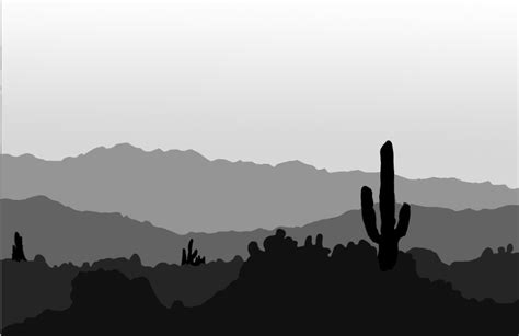 Arizona Desert Silhouette By Desertwind75 On Deviantart Landscape
