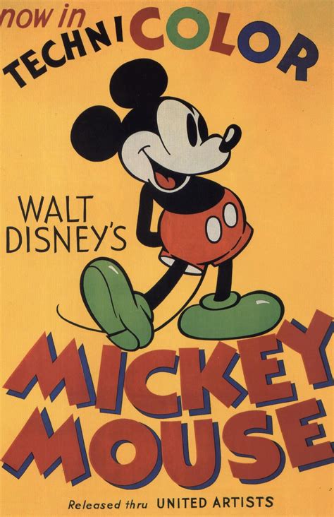 Mickey Mouse ~ Awesome Vintage Disney Posters The Colors Pop To Life