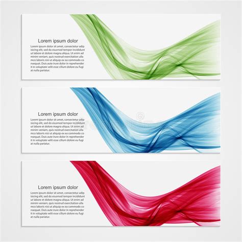 Banners Design Modern Set Wave Stock Illustrations 13967 Banners
