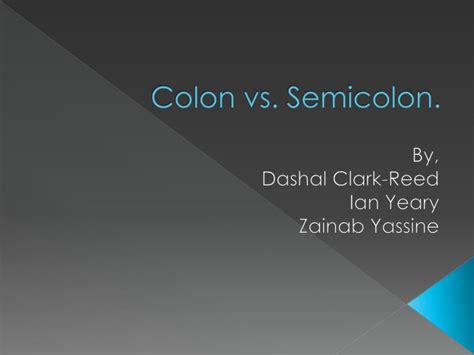 Dogs, cats, fish and birds. PPT - Colon vs. Semicolon. PowerPoint Presentation - ID ...