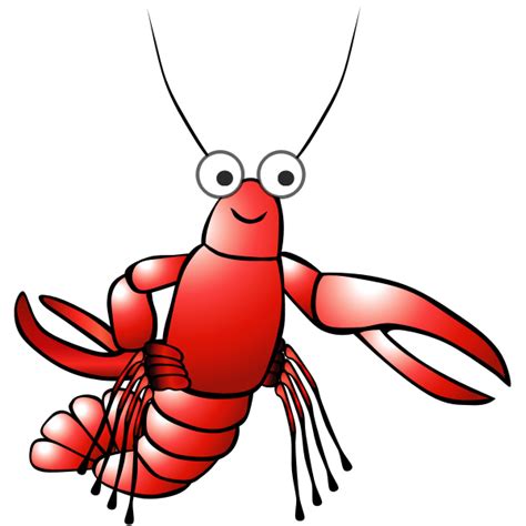 Red Cartoon Lobster Free Svg