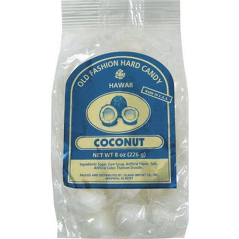 Coconut Old Fashion Hard Candy Hawaii 8 Ounce Resealable Bag Walmart
